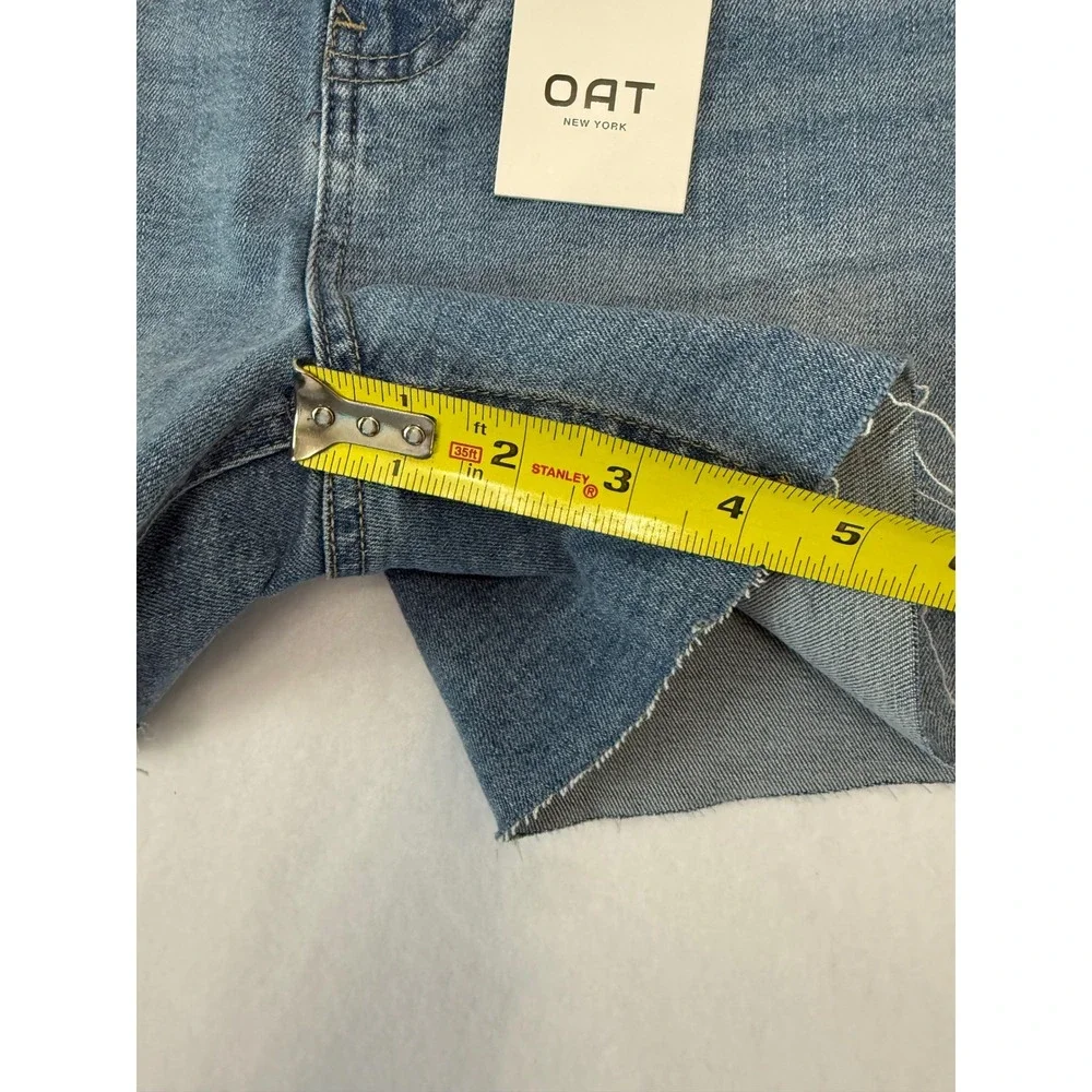 OAT New York Womens High Rise Raw Hem Denim Shorts‎ Blue Size 8/29 S0024-CA